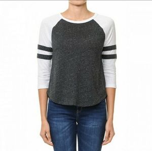 Black Raglan Baseball Tee